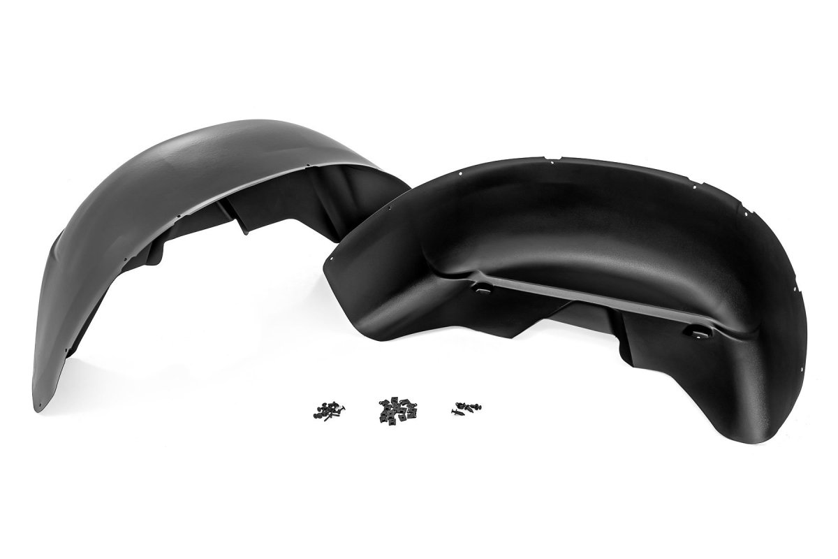 Ram 3500 Rear Wheel Well Liners - Rough Country - High-density Polyethylene - Black - '11-'23